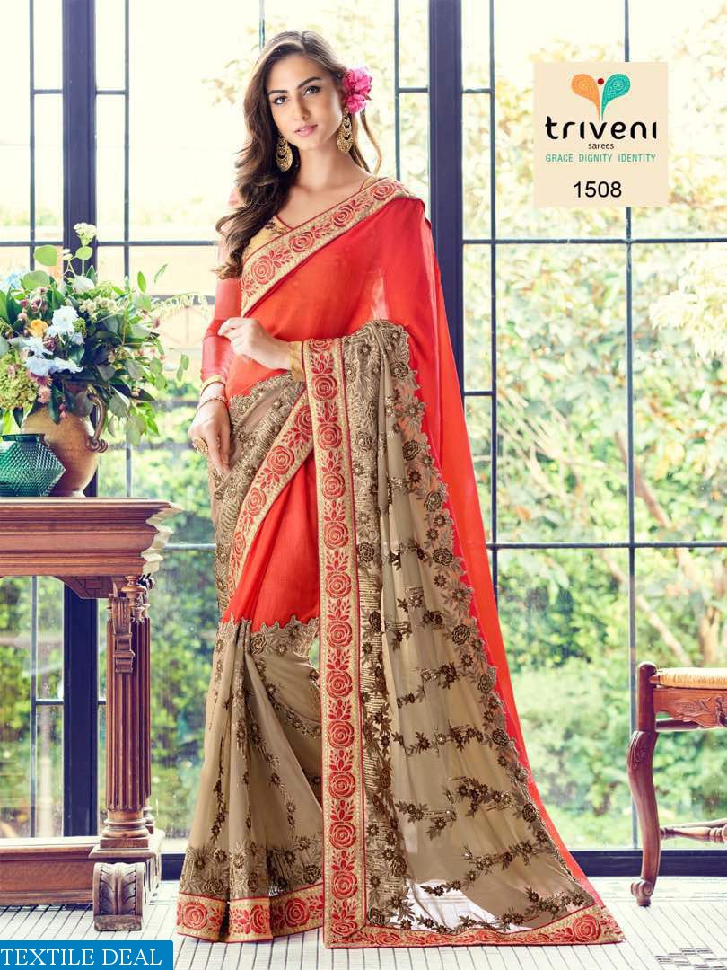 Triveni Adhira Wholesale party-wear Saree Catalog
